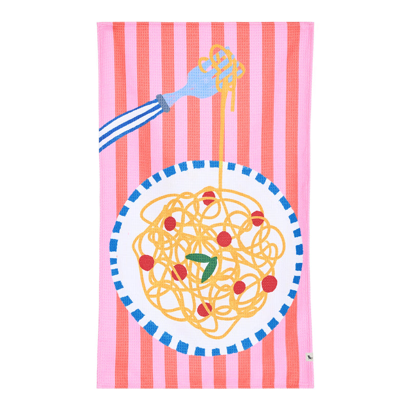 dock and bay tea towel
