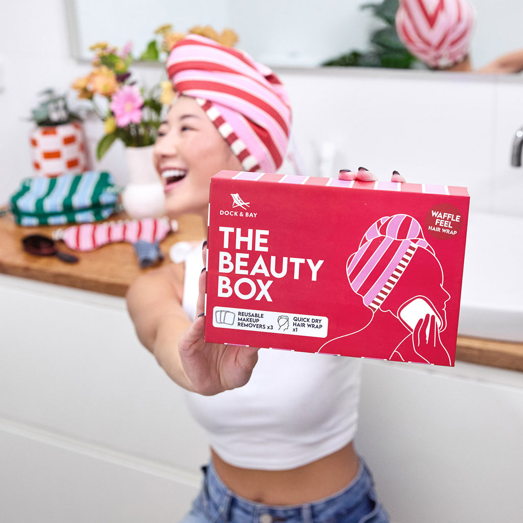 dock and bay gift box hair wrap & makeup remover