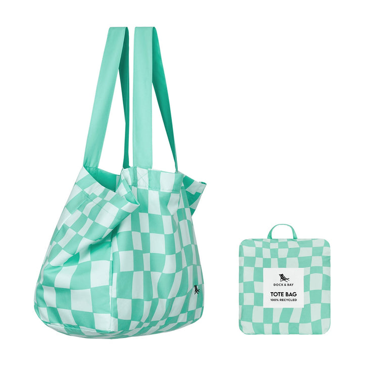 Dock & Bay Foldaway Tote Bags - Check Mate