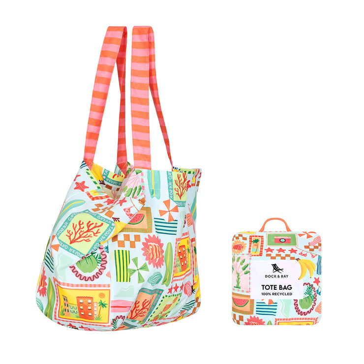 Dock & Bay Foldaway Tote Bags - Wish You Were Here - Preorder
