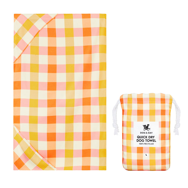 Dock & Bay Dog Towel - Rhubark & Custard - GRS Certified