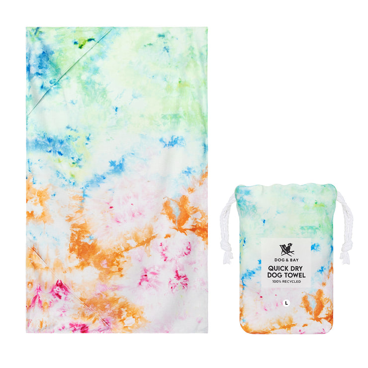 Dock & Bay Dog Towel - Sunset Splash - GRS Certified