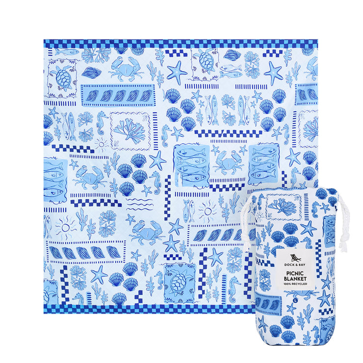 Dock & Bay Picnic Blanket - Grecian Shores - Preorder
