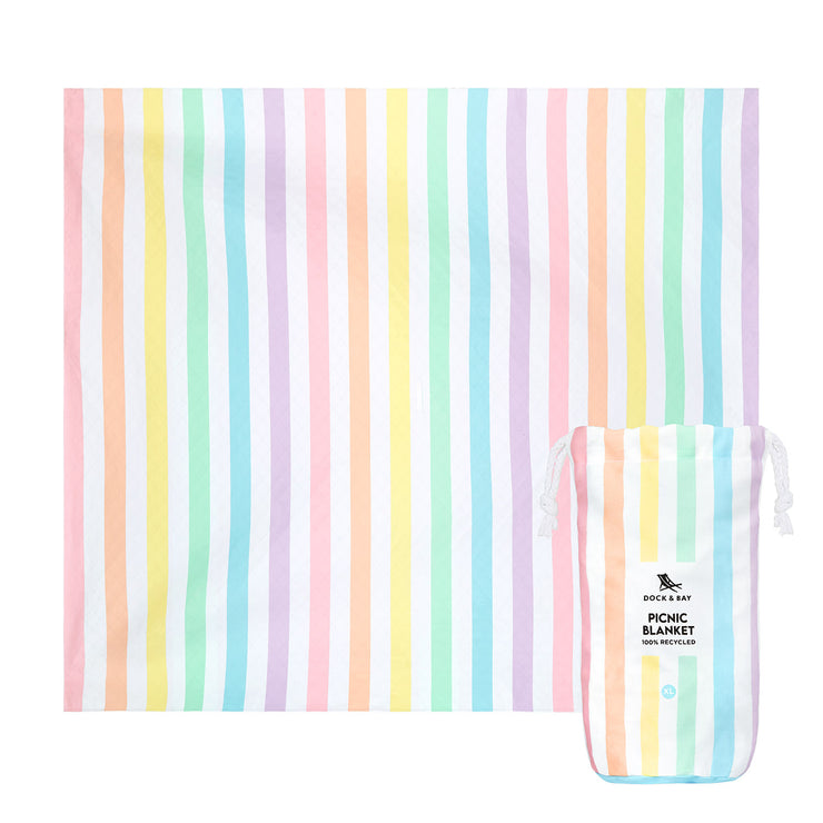 Dock & Bay Picnic Blanket - Unicorn Waves - GRS Certified