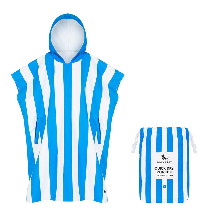 Dock & Bay Poncho - Adults - Bondi Blue