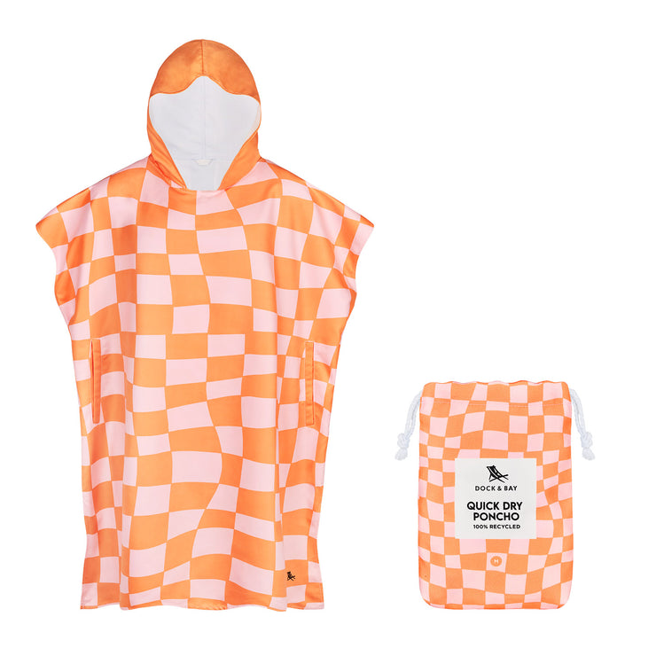 Dock & Bay Poncho - Adults - Groovy Check - GRS Certified - Outlet