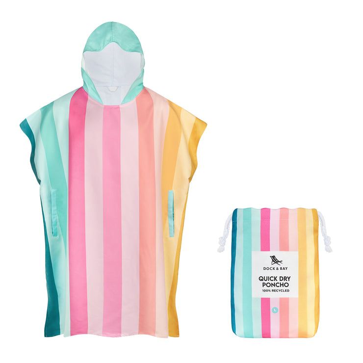 Dock & Bay Poncho - Adults - Coastal Candy - GRS Certified
