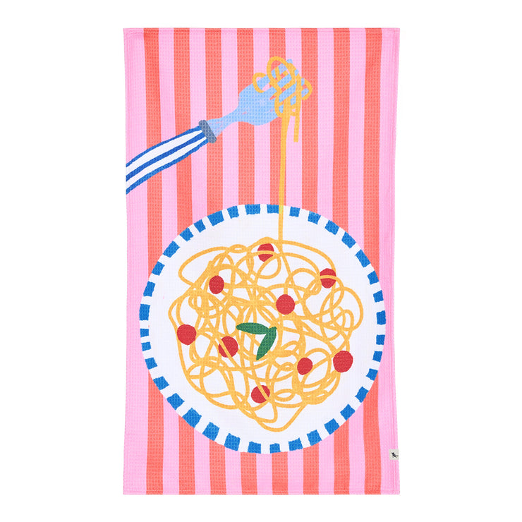Dock & Bay Tea Towel - Spaghetti No Regretti - Preorder