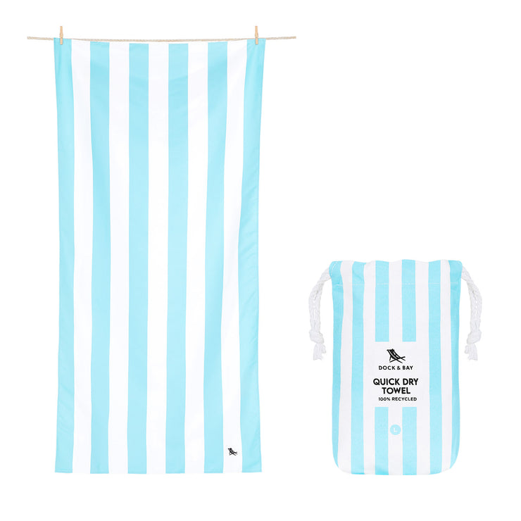 Dock & Bay Quick Dry Towel - Tulum Blue - GRS Certified