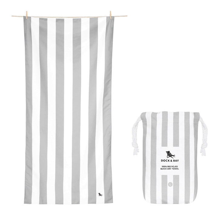 Dock & Bay Quick Dry Towel - Goa Grey - GRS Certified