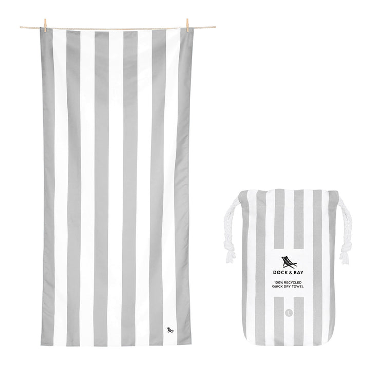Dock & Bay Quick Dry Towel - Goa Grey - GRS Certified