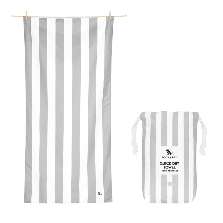 Dock & Bay Quick Dry Towel - Goa Grey - GRS Certified
