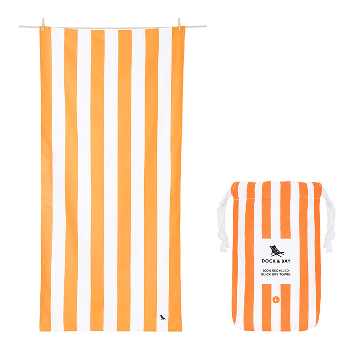 Dock & Bay Quick Dry Towel - Ipanema Orange - GRS Certified