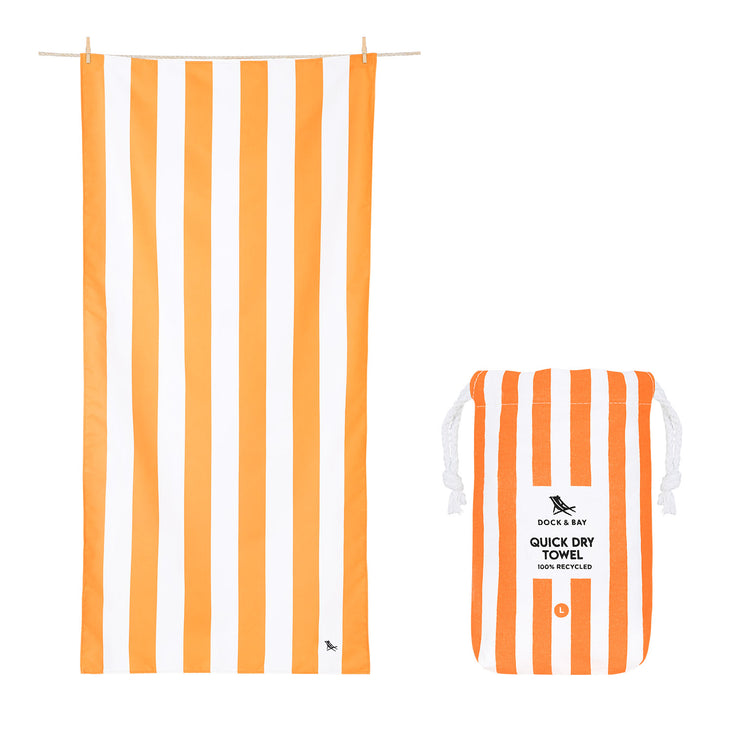 Dock & Bay Quick Dry Towel - Ipanema Orange - GRS Certified