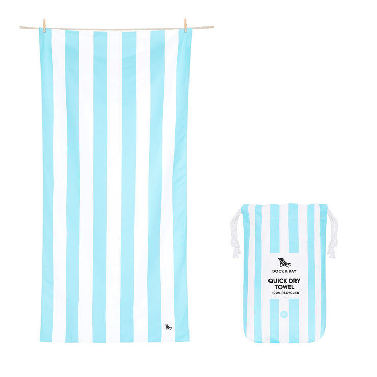 Dock & Bay Quick Dry Towel - Tulum Blue - GRS Certified