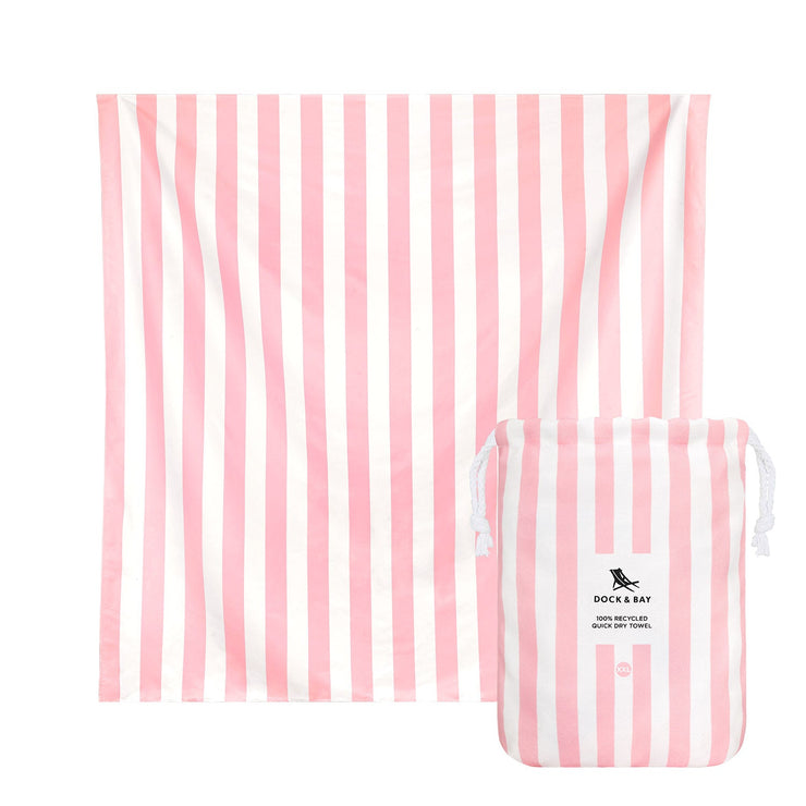Dock & Bay Quick Dry Towels - Malibu Pink - GRS Certified