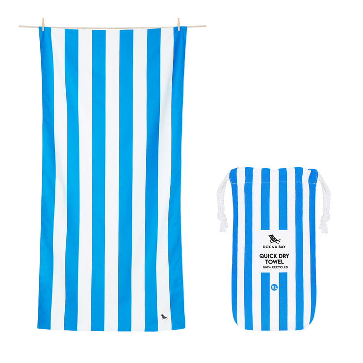 Dock & Bay Quick Dry Towel - Bondi Blue - GRS Certified