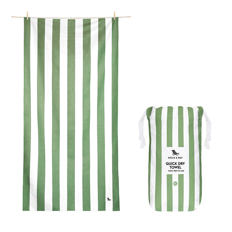 Dock & Bay Quick Dry Towel - Cayman Olive - GRS Certified