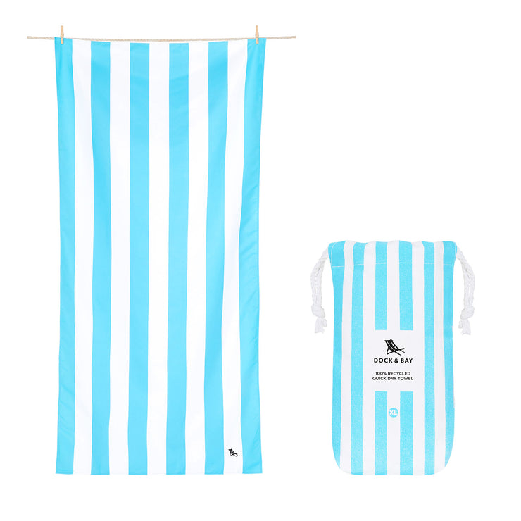 Dock & Bay Quick Dry Towel - Tulum Blue - GRS Certified