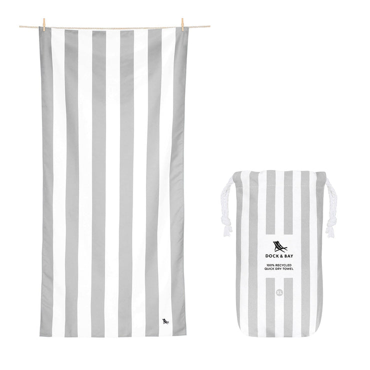 Dock & Bay Quick Dry Towel - Goa Grey - GRS Certified