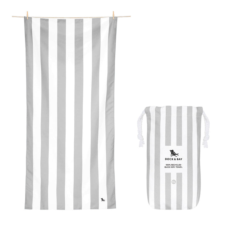 Dock & Bay Quick Dry Towel - Goa Grey - GRS Certified