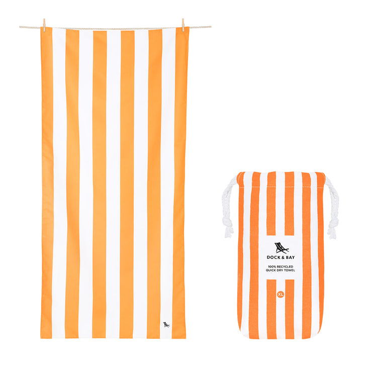 Dock & Bay Quick Dry Towel - Ipanema Orange - GRS Certified