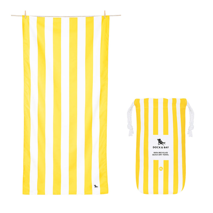 Dock & Bay Quick Dry Towel - Boracay Yellow - GRS Certified