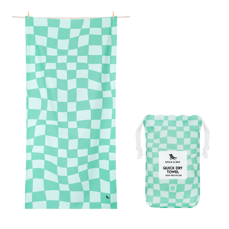 Dock & Bay Quick Dry Towel - Check Mate - GRS Certified - Outlet