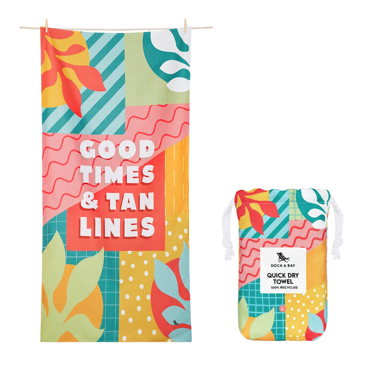 Dock & Bay Quick Dry Towels - Good Times & Tan Lines - GRS Certified