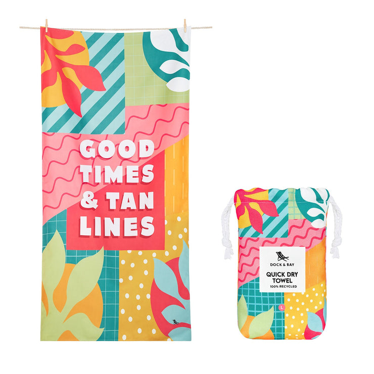 Dock & Bay Quick Dry Towel - Good Times & Tan Lines - GRS Certified - Outlet