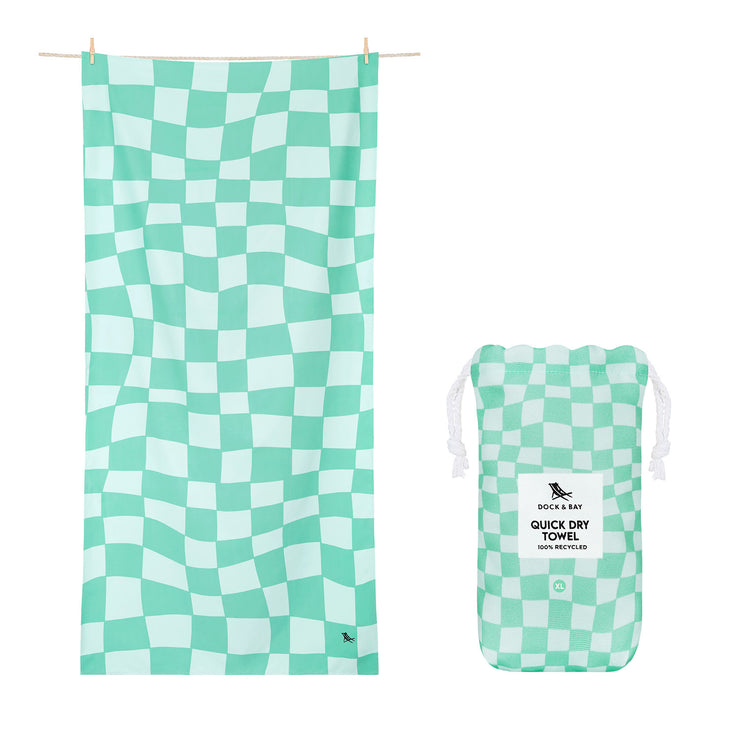 Dock & Bay Quick Dry Towel - Check Mate - GRS Certified - Outlet