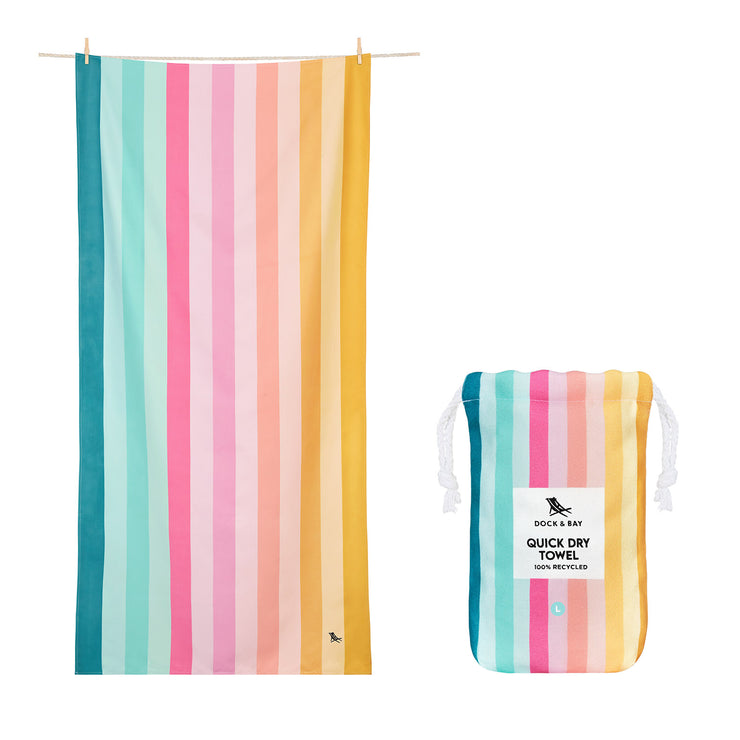 Dock & Bay Quick Dry Towel - Coastal Candy - GRS Certified
